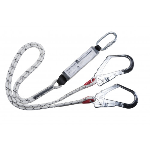 Kernmantle Dobbelt Lanyard med falddæmper FP55