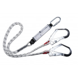 Kernmantle Dobbelt Lanyard med falddæmper FP55